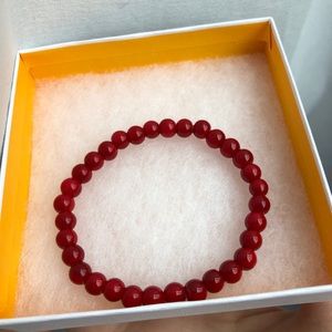 Red beaded bracelet